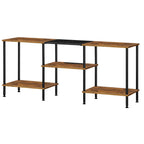 Modern 55inch TV Stand with Power Outlets, Media Console Center for Bedrooms up to 50inch, Entertainment Center with Storage Shelves, Black,
