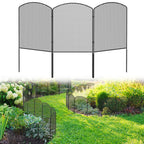 25 Pack Mesh Garden Barrier Fence - 24in H x 27ft L No-Dig Metal Wire Panels for Dog & Small Animal Deterrent