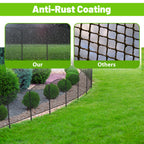 25 Pack Mesh Garden Barrier Fence - 24in H x 27ft L No-Dig Metal Wire Panels for Dog & Small Animal Deterrent