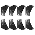 8-Pack Heavy-Duty Pergola Corner Brackets - 3.7" x 3.7" Steel Post Support Braces for 4x4 Wood,