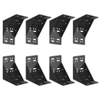 8-Pack Heavy-Duty Pergola Corner Brackets - 3.7" x 3.7" Steel Post Support Braces for 4x4 Wood,