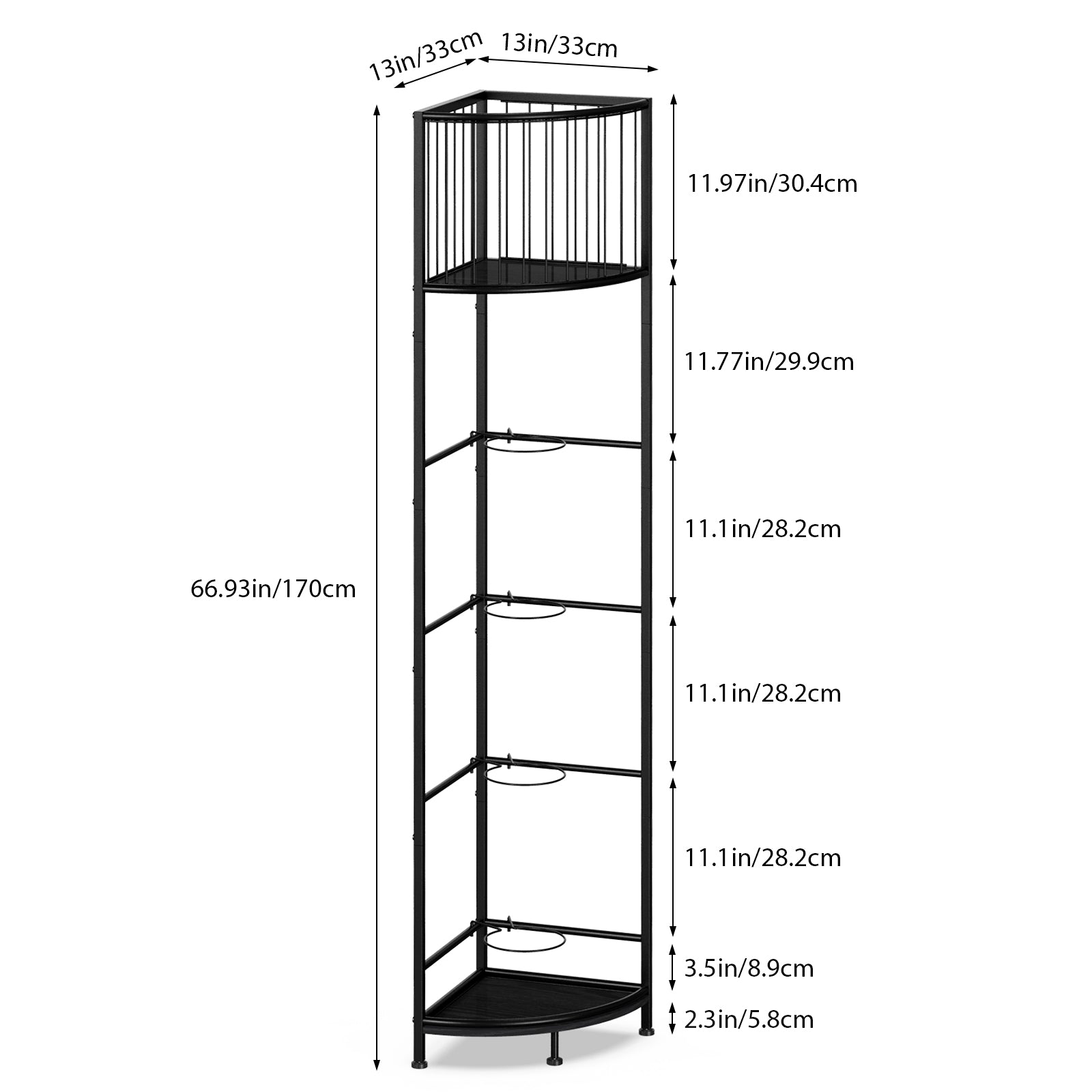 3/4-Tier Corner Sports Ball Rack - Vertical Storage Organizer for Basketballs, Soccer Balls & Volleyballs,