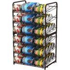 Stackable Can Organizer Rack, 2-Pack Brown Pantry Can Storage Dispensers, Holds 36 Cans Total