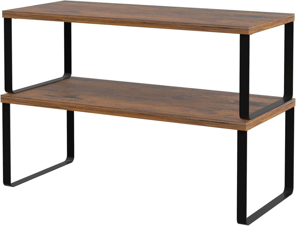 4-Piece Premium Kitchen Cabinet Shelf Risers â€“ Expandable Pantry & Countertop Storage Solution