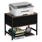Desktop Printer Stand with Large Fabric Storage Drawer
