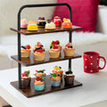 Industrial 3-Tier Cupcake Stand & Dessert Display Server