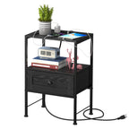 Nightstand with Built-in Charging Station & USB Ports