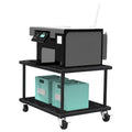 2-Tier Mobile Printer Stand with Lockable Casters