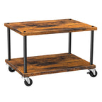 2-Tier Mobile Printer Stand with Lockable Casters