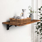 Wall-Mounted Folding Drop-Leaf Table with Heavy Duty Brackets