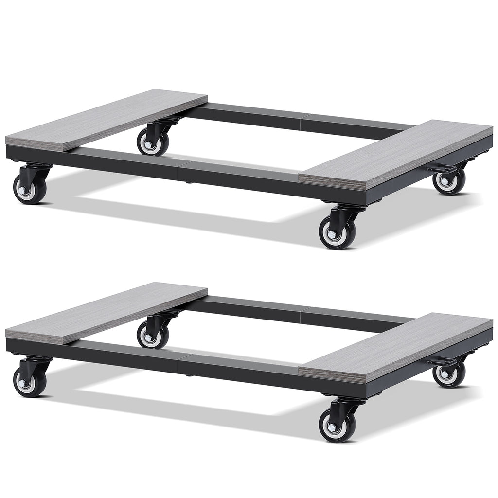 2-Piece Heavy-Duty Furniture Dolly Set with 360° Swivel Casters