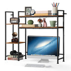 Large Desktop Bookshelf Hutch for Computer Desk Organization