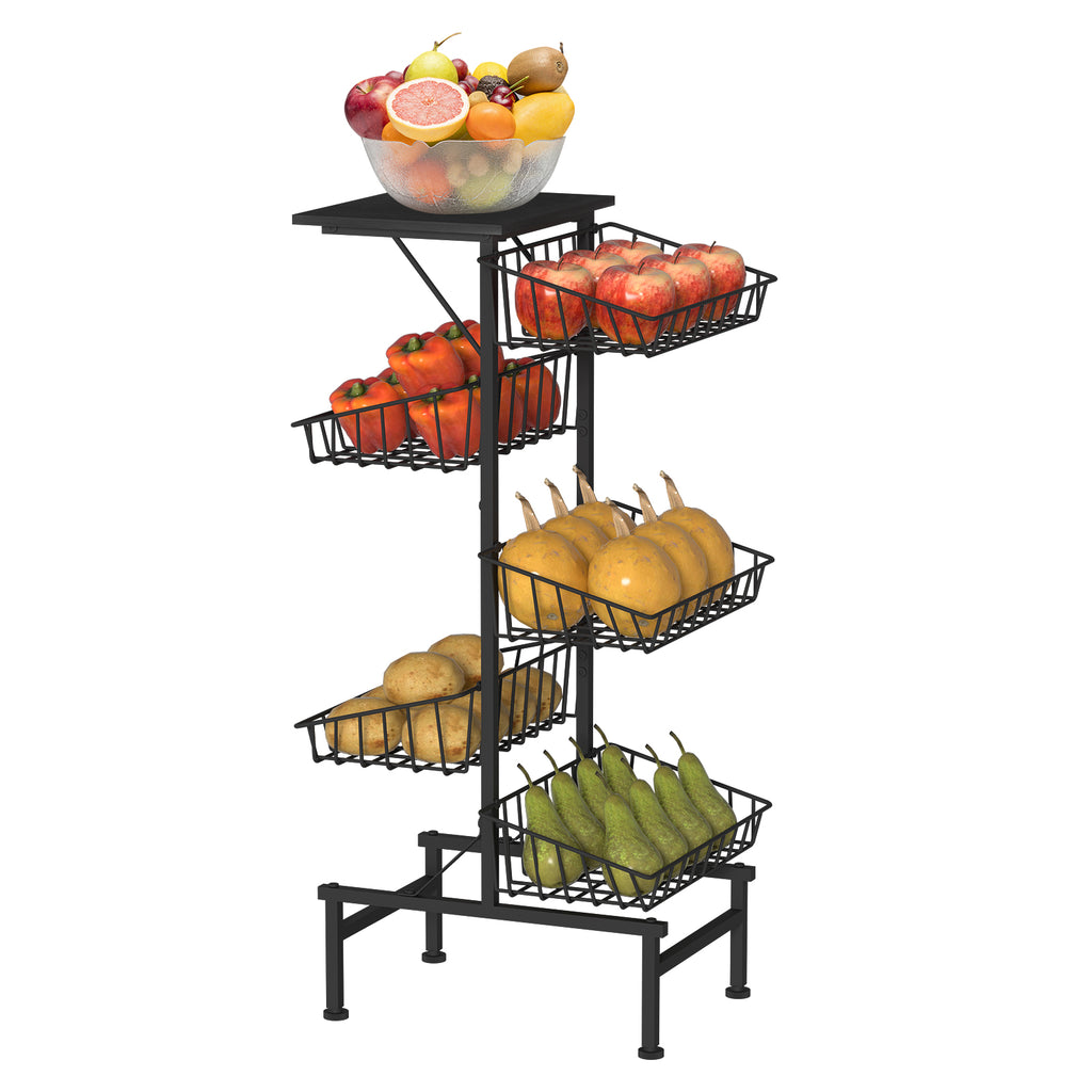 6-Tier Rolling Fruit & Vegetable Trolley for Kitchen & Pantry