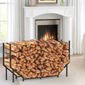 Heavy Duty V-Shaped Firewood Log Rack for Indoor/Outdoor