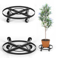 2-Pack Heavy Duty Metal Plant Caddy with 360Â¡Ã£ Wheels