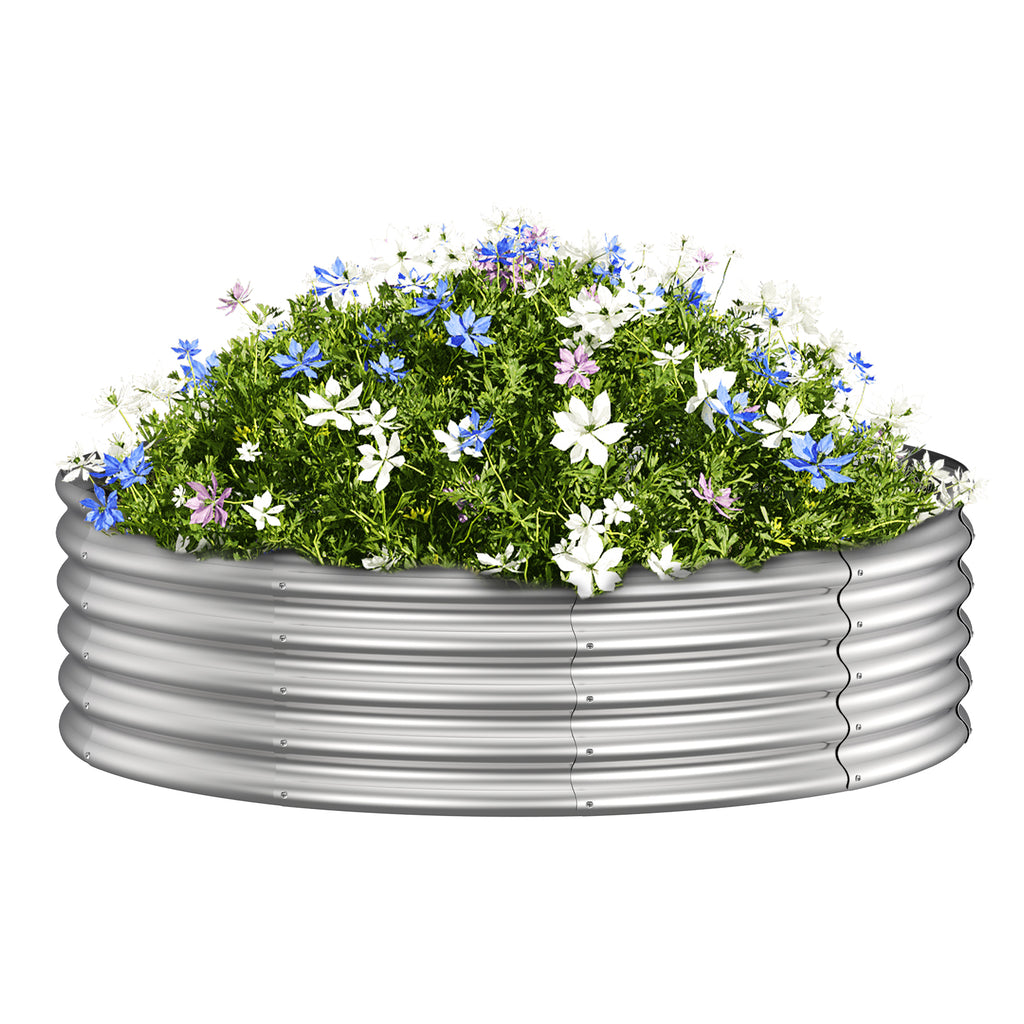 Round Galvanized Raised Garden Bed Kit (2x2x1ft)