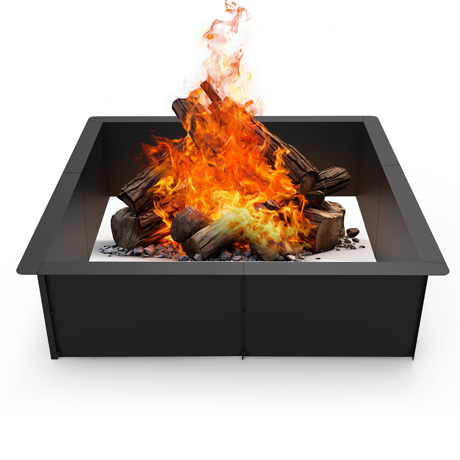 32-Inch Square Fire Pit Liner Insert for Outdoor DIY