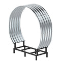 Circular Metal Firewood Rack for Outdoor Storage