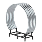 Circular Metal Firewood Rack for Outdoor Storage