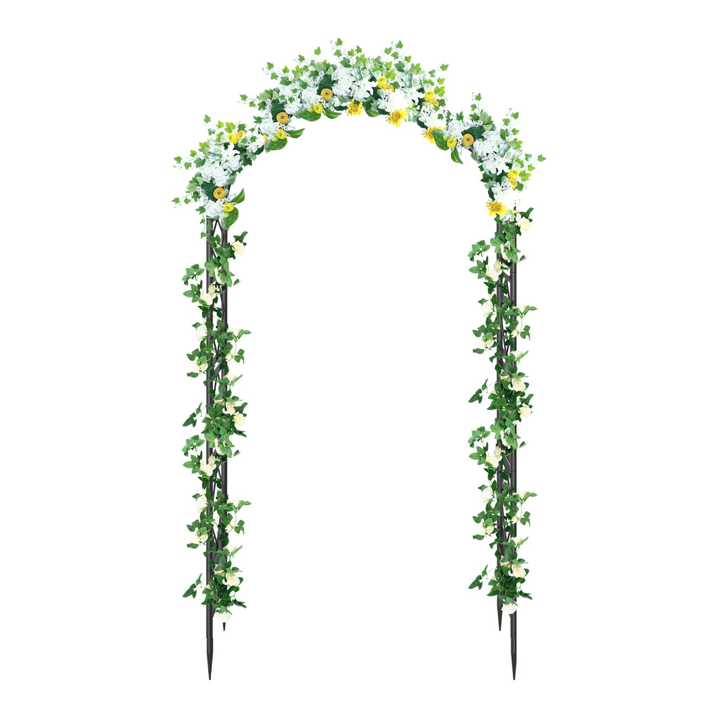 93-Inch Metal Garden Arch for Wedding and Climbing Plants