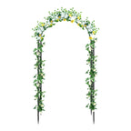 93-Inch Metal Garden Arch for Wedding and Climbing Plants