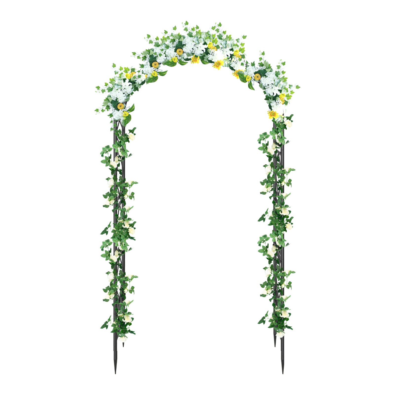 93-Inch Metal Garden Arch for Wedding and Climbing Plants