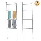 4-Bar Freestanding Towel Rack (2-Pack)- Metal Ladder Style Towel Holder for Bathroom