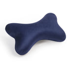 Bone Shaped Memory Foam Car Neck Pillow, Ergonomic Plush Cervical Support Headrest Pillow for Car Truck Bus Office Chair Sofa, Comfort Travel Neck Pillow for Long Driving Road Trips Airport Commuters Truck Drivers, Brown/Beige/Blue/Gray
