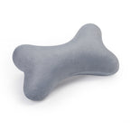 Bone Shaped Memory Foam Car Neck Pillow, Ergonomic Plush Cervical Support Headrest Pillow for Car Truck Bus Office Chair Sofa, Comfort Travel Neck Pillow for Long Driving Road Trips Airport Commuters Truck Drivers, Brown/Beige/Blue/Gray