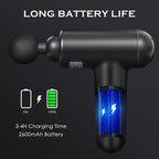 Mini Deep Tissue Massage Gun, 6-Speed Percussion Muscle Massager with 4 Heads, Black