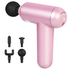 Mini Deep Tissue Massage Gun, 6-Speed Percussion Muscle Massager with 4 Heads, Black