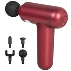 Mini Deep Tissue Massage Gun, 6-Speed Percussion Muscle Massager with 4 Heads, Black