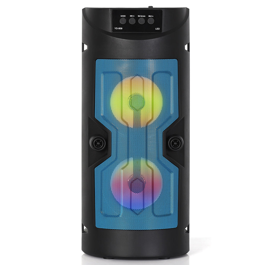 Wireless Bluetooth Karaoke Speaker - Red Dual-Speaker System with Microphone