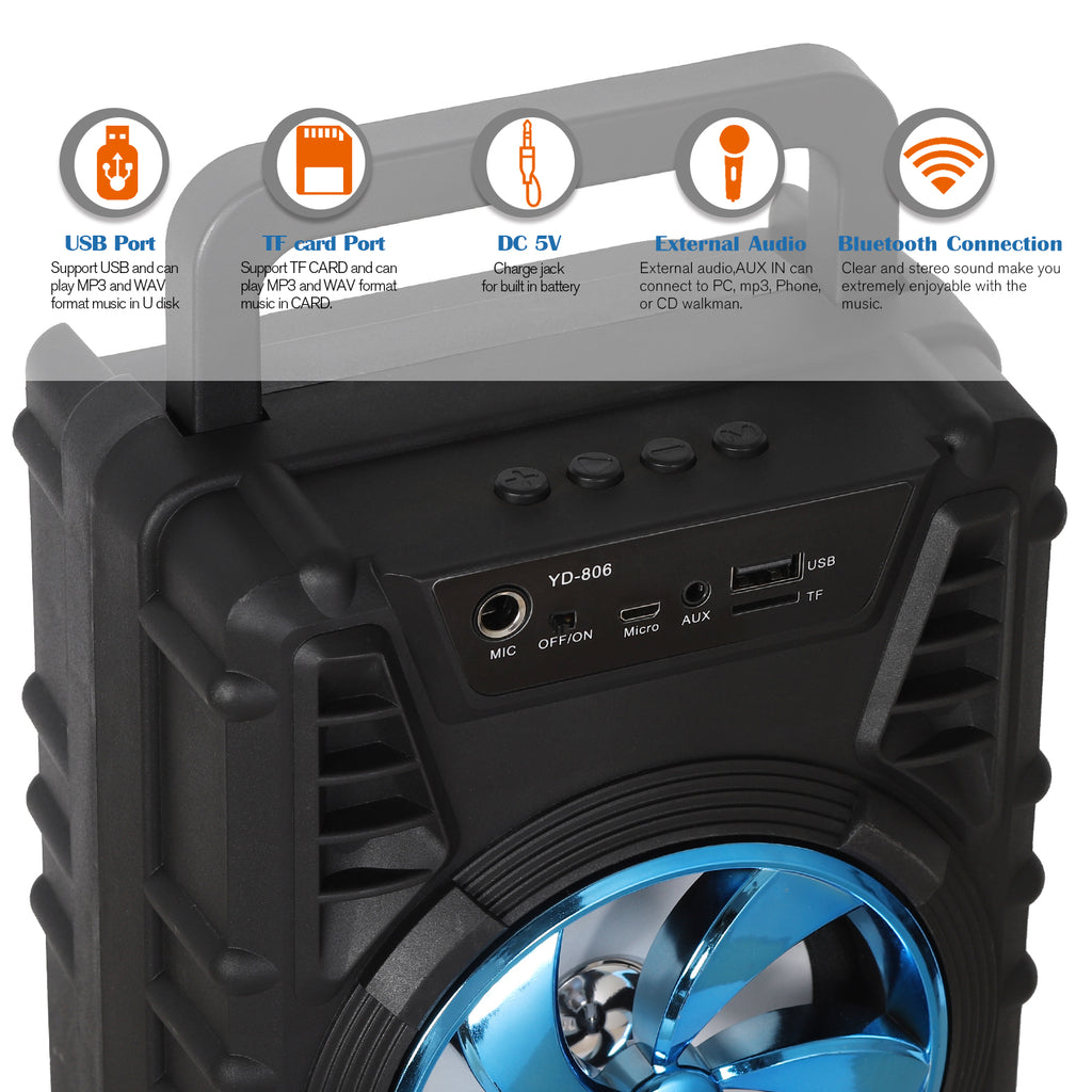 Bluetooth dual-speaker speaker with microphone, Bluetooth Dual-Speaker Speaker