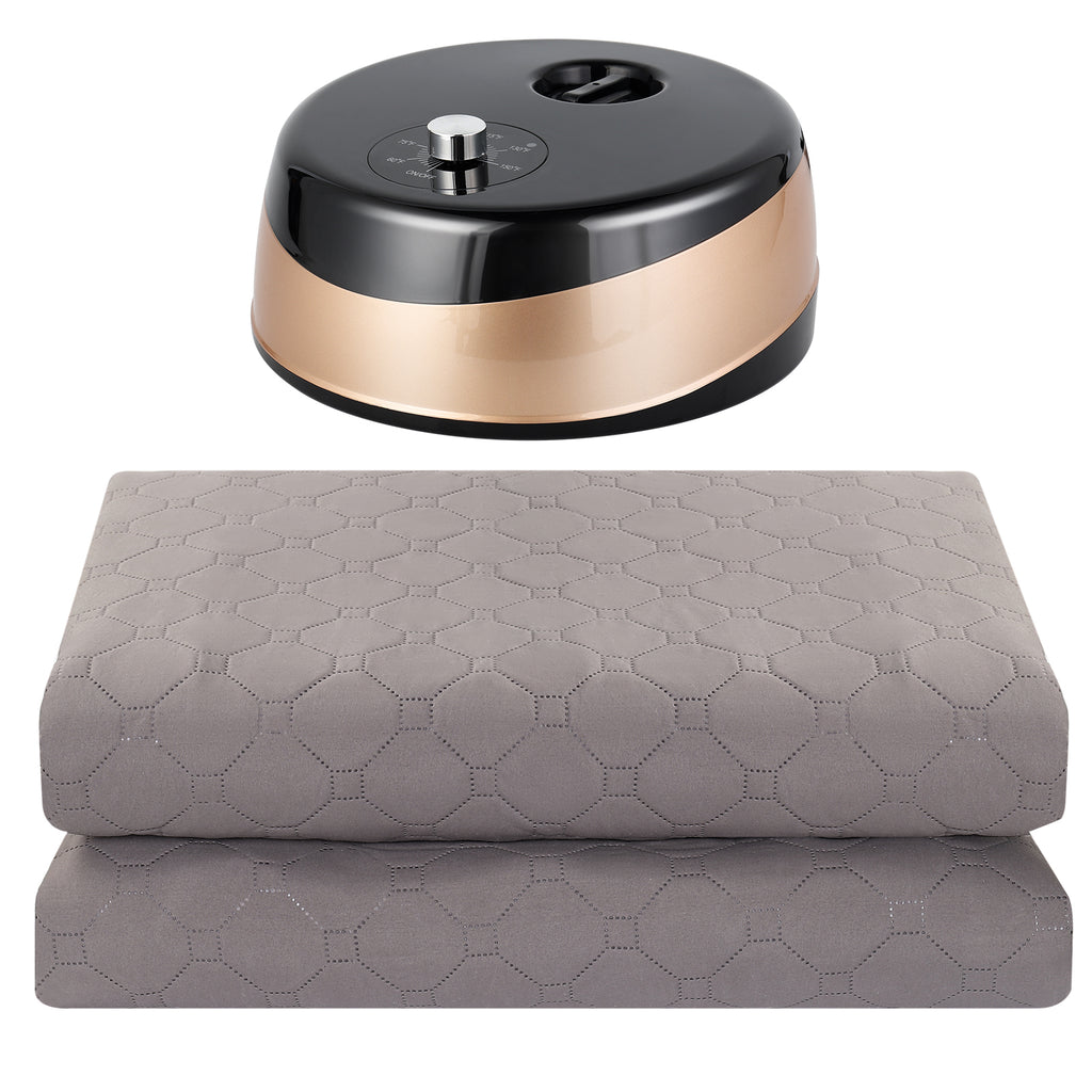 King Size Water Heated Mattress Pad 76x80 inch, Safe Electric Water Heated Mattress Topper with Mechanical Control, Soft & Comfortable Water Circulation Heated Bed Pad