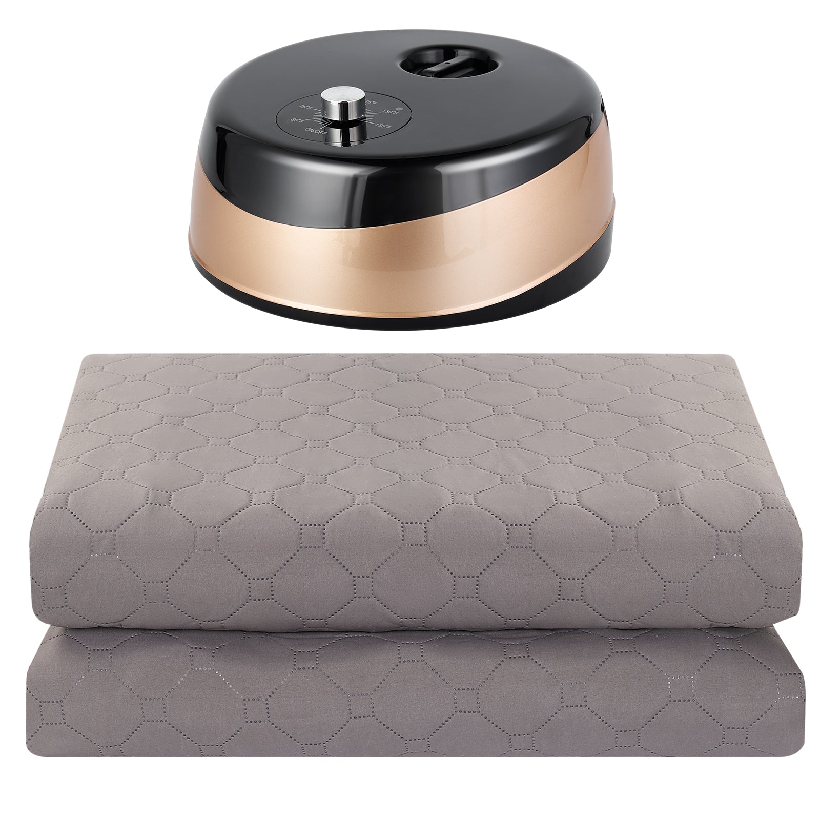 King Size Water Heated Mattress Pad 76x80 inch, Safe Electric Water Heated Mattress Topper with Mechanical Control, Soft & Comfortable Water Circulation Heated Bed Pad