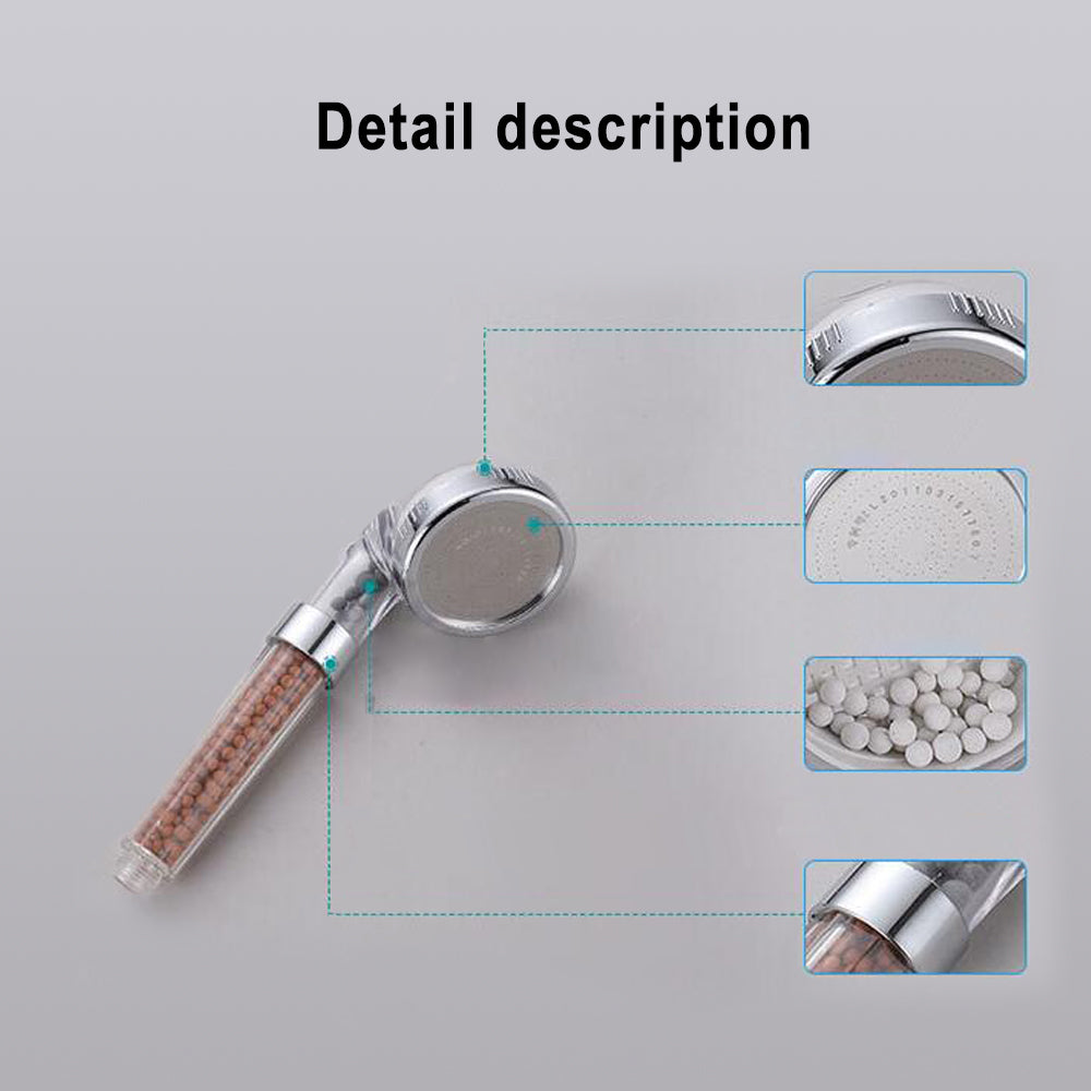 Filtered Shower Head, High Pressure Water Purifying Handheld Showerhead with Replaceable Beads, Universal Fit