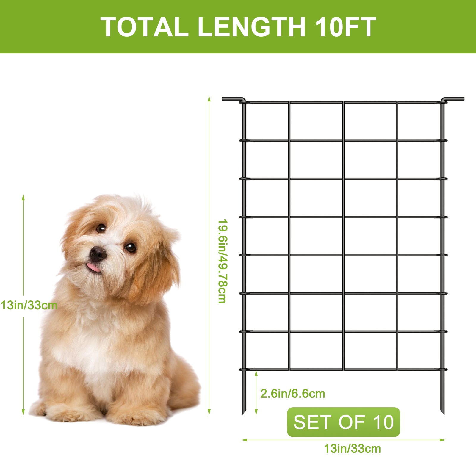 10pcs, 19pcs, Lattice Type Ultra-high Fence, Decorative Garden Fence, Dog Rabbit Border Black Metal Plate Ground Pile Fence, for Outdoor, Courtyard, Garden