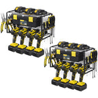 Garage Workshop Wall Tool Organizer, Rustproof Metal Drill Storage Rack, Multi-Purpose Hand & Power Tool Hanging Shelf