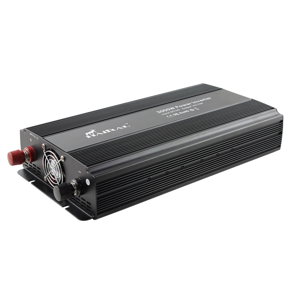 3000W Modified Wave Inverter with 2 Clamps, Portable Car Inverter, DC 12V Power Converter, Output Voltage AC 110V, Suitable for Outdoor Trucks, Large Capacity Rugged Charging Treasures, Emergency Charging