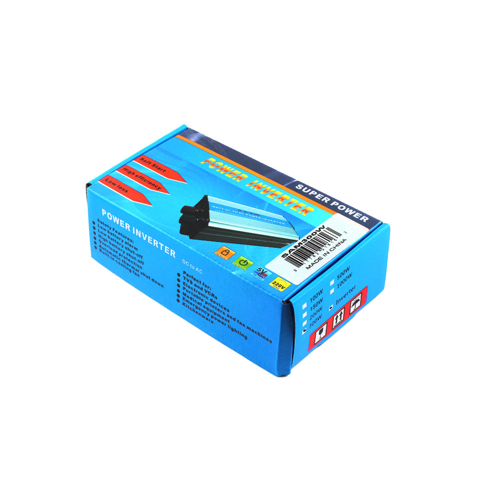 Power Inverter 300W Pure Sine Wave 18V to 120V 220V DC AC Converter Car Solar RV