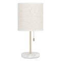 Bedside Table Lamp with Marble Base - Small Modern Nightstand Lamp for Bedroom, Office, Gold