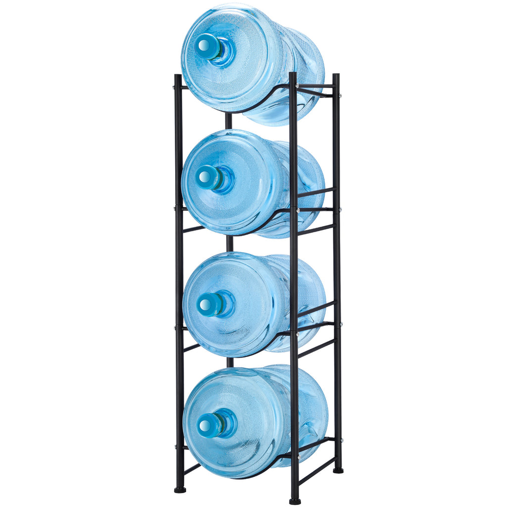 4-Tier 5-Gallon Water Jug Holder - Heavy Duty Detachable Vertical Storage Rack, (Holds 5 Bottles)