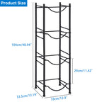 4-Tier 5-Gallon Water Jug Holder - Heavy Duty Detachable Vertical Storage Rack, (Holds 5 Bottles)
