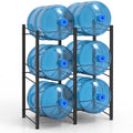 3 Tier 5-Gallon Water Bottle Holder - Double Row Heavy Duty Water Cooler Jug Rack (6 Slots)