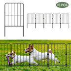Square Decorative Garden Fence - 24in H x 10ft L Rustproof Metal Wire Border