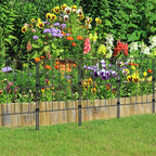 Square Decorative Garden Fence - 24in H x 10ft L Rustproof Metal Wire Border