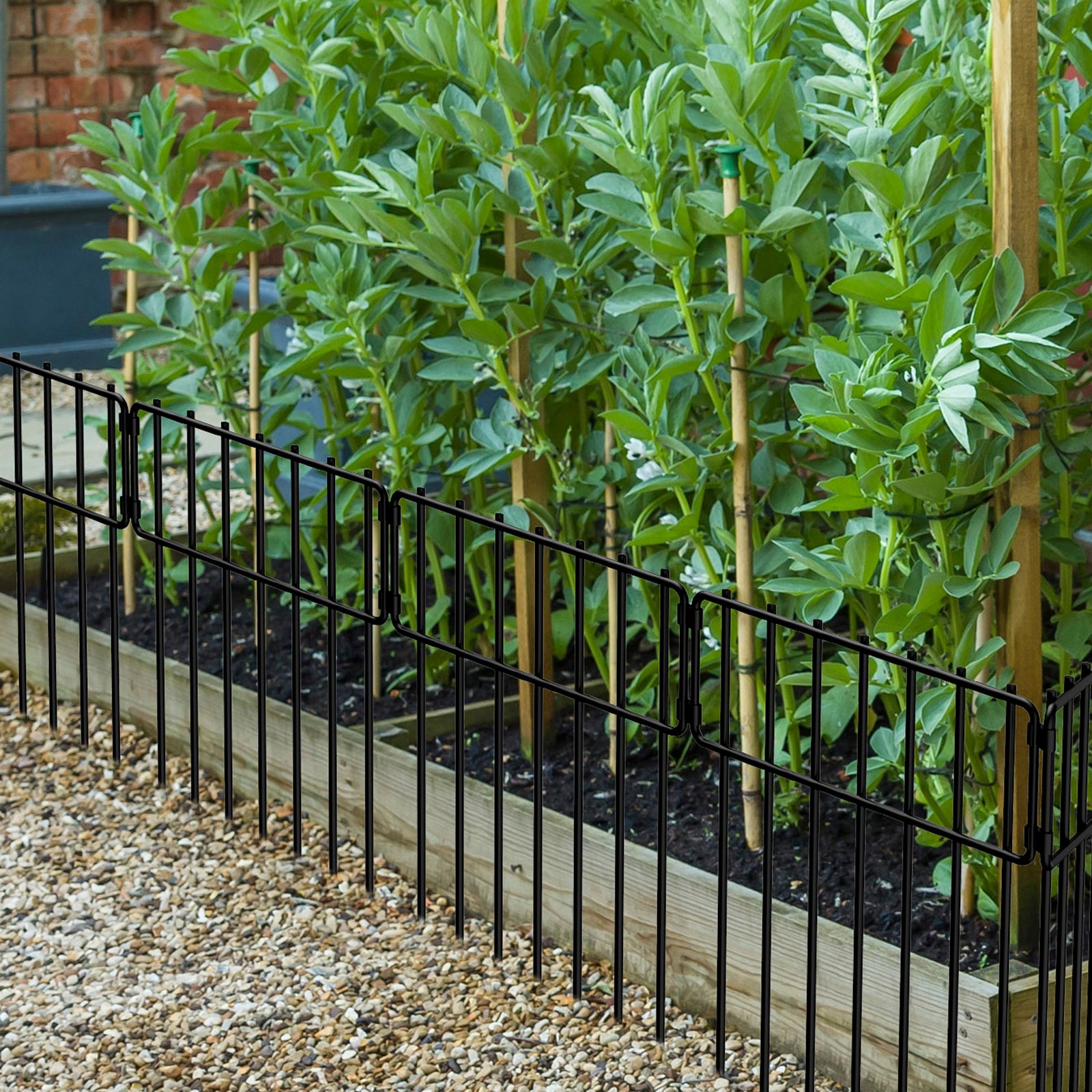 20 Pack No-Dig Garden Animal Barrier Fence - 16.7in H x 20.8ft L Rustproof Metal Wire for Dogs & Rabbits