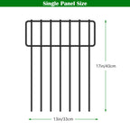 20 Pack No-Dig Garden Animal Barrier Fence - 16.7in H x 20.8ft L Rustproof Metal Wire for Dogs & Rabbits