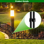 20 Pack No-Dig Garden Animal Barrier Fence - 16.7in H x 20.8ft L Rustproof Metal Wire for Dogs & Rabbits